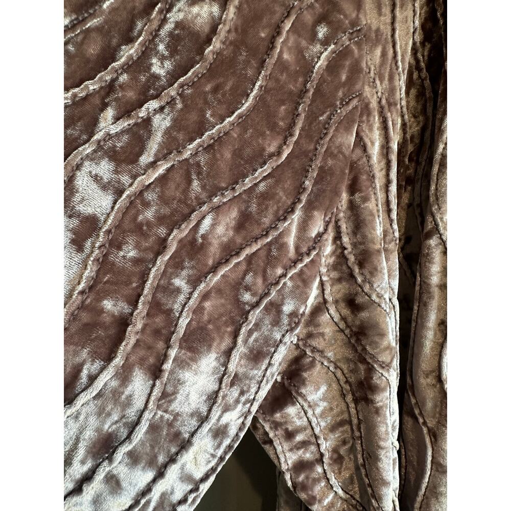 LOGO Lavish by Lori Goldstein Textured Velvet Duster Topper 3X Purple, pink gray - Picture 4 of 9